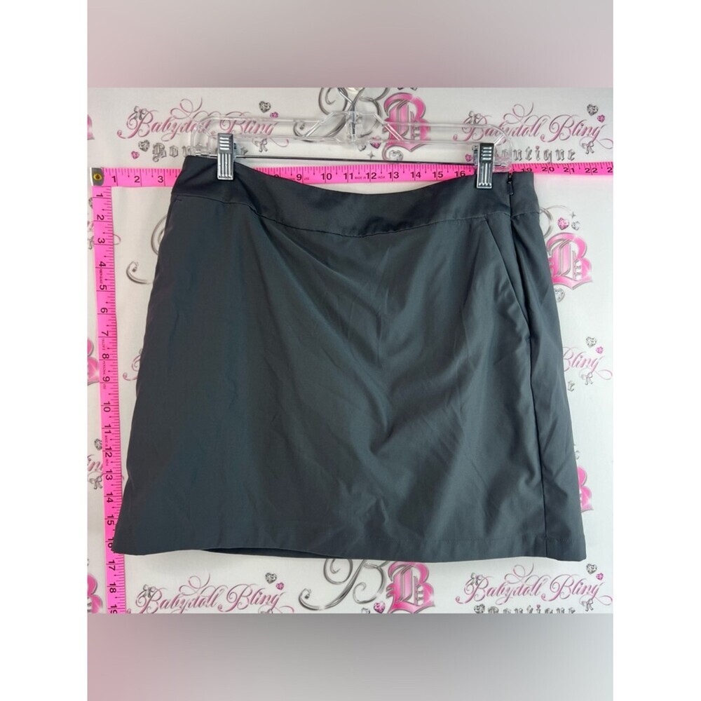 Nike golf skort skirt shorts underneath grey black Mini Skirt embroidered